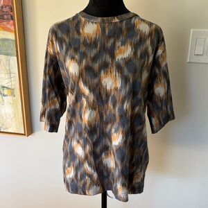 COS Multicolor Patterned Short Sleeve Top